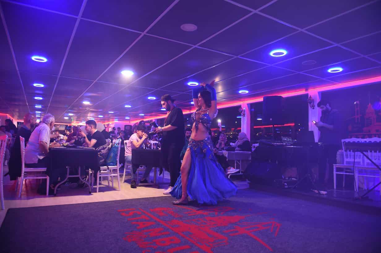 Bosphorus Cruise: Dinner + Unlimited Soft Drinks + Private Close to Show Table + Shows with Hotel Transfer